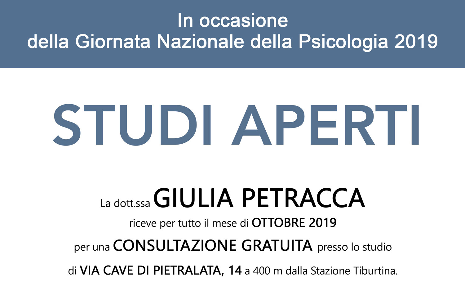 STUDI APERTI 2019